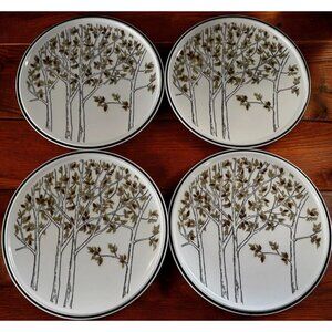 Vintage Mikasa International Everfresh Hilltop Set of 4 Salad Plates